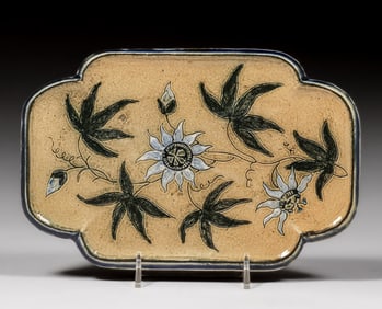 Martin Brothers Decorated Tray 1906