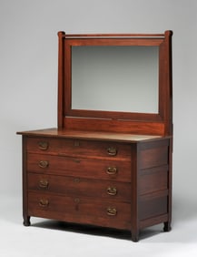 Roycroft Mahogany Four Drawer Dresser c1905-1910