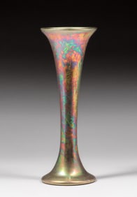 Clement Massier 10?? Iridescent Flared Vase c1900