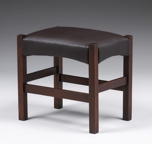 L&JG Stickley Oak Footstool c1910