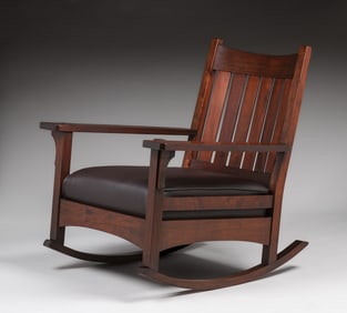 Early L&JG Stickley - Onondaga Shops Mahogany Rocker c1902-1904