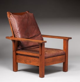 L&JG Stickley Open-Arm Morris Chair c1905-1907