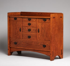 Homebuilt Gustav Stickley - Harvey Ellis Designed Sideboard c1910