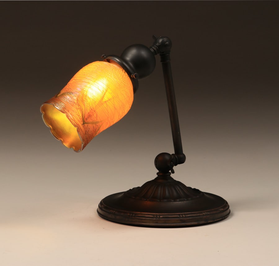 Bradley & Hubbard & Durand Art Glass Table Lamp c1920s (1 of 8)