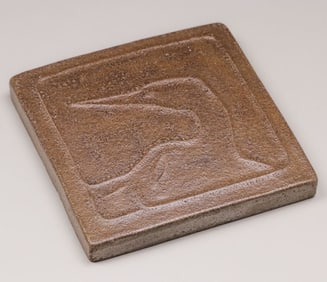 Volkmar Matte Brown Duck Tile c1905
