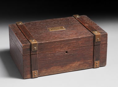 Arts & Crafts Oak Humidor Box c1910