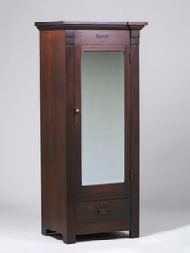 Roycroft Mahogany One-Door Wardrobe Cabinet c1910