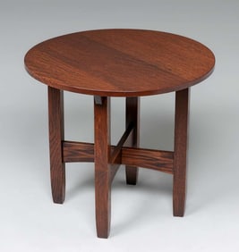 Short Limbert 24"d Lamp Table c1910