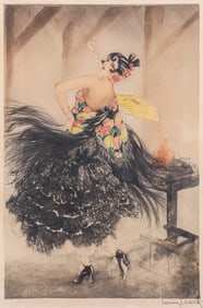 Louis Icart (1888-1950) Color Etching, Drypoint & Aquatint "Carmen" 1927