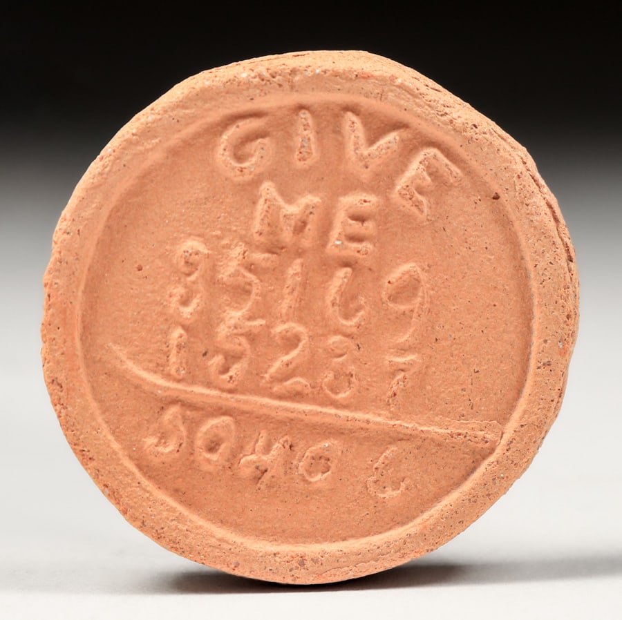 George Ohr Brothel Token c1895 (1 of 2)