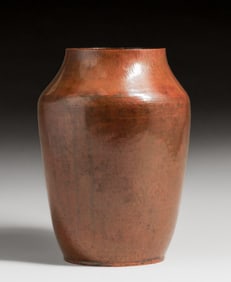 Large Dirk van Erp Hammered Copper Vase c1909-1910