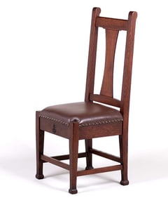 Roycroft Tall Corsetback Side Chair c1910