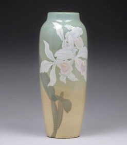 Large Rookwood Pottery Albert Valentien #907B Floral Iris Vase 1899