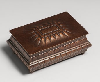 WMF - German Hammered Brass Box c1905