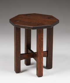 L&JG Stickley #558 Oak Taboret c1912-1915