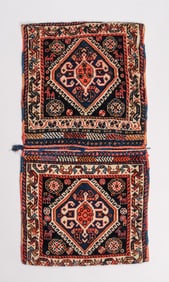 Vintage Persian Hand Made Saddle Bag c1940s
