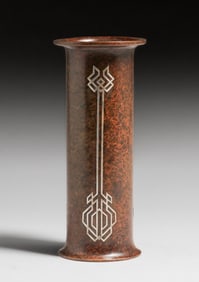 Heintz #3593 Sterling on Bronze Vase c1915