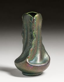 Heliosine - Austrian Iridescent Salamander Vase c1905