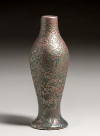 Tall Weller Pottery Bronzeware Vase c1910
