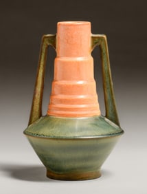 Roseville Pottery Futura Two Handled Vase c1930s