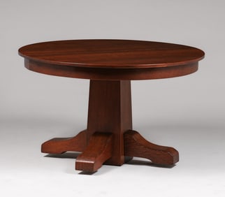 Hastings Furniture Co 48 d Pedestal-Base Dining Table c1910