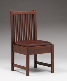 Gustav Stickley Spindled Vanity Chair c1907