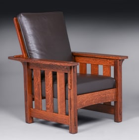 Lifetime Furniture Co Slatted Morris Chair c1910