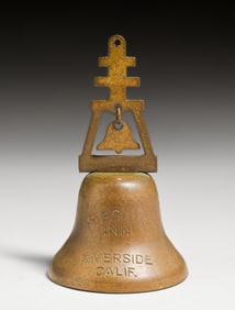 Mission Inn - Riverside, CA - Souvenir Brass Bell c1920s