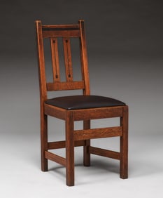 Limbert Ebon-Oak Side Chair c1912