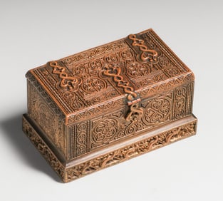 Tiffany Studios #1641 Venetian Bronze Double Inkwell c1910