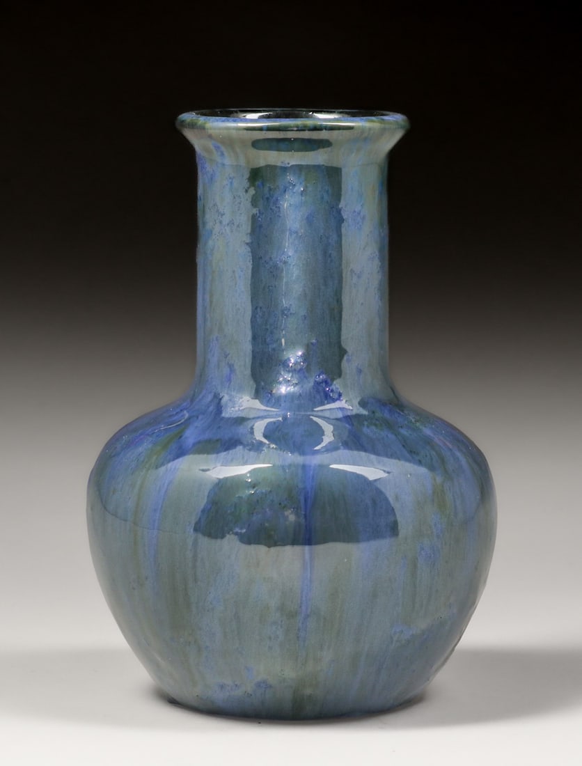 Fulper Pottery Chinese Blue Flambe Vase c1910s (1 of 4)