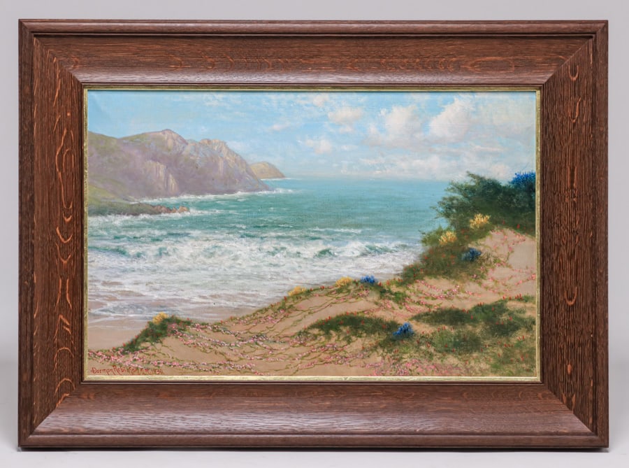 Charles Dormon Robinson (1847-1933) Point Lobos Bakers Beach, San Francisco Painting 1930 (1 of 5)