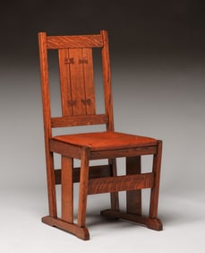 Rare L&JG Stickley Butterfly Joint Side Chair c1910