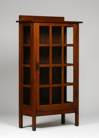 Gustav Stickley One-Door China Cabinet c1910