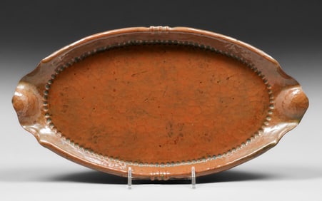 Conrad Fehn - Amsterdam School Hammered Copper Tray c1920