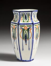 Keller & Guerin St Clement - French Art Nouveau Porcelain Vase c1910