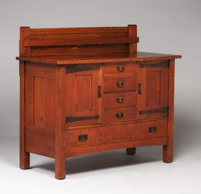 L&JG Stickley #745 Strap-Hinge Sideboard c1910