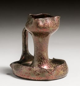 Clement Massier Iridescent Chamberstick c1900s