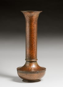 Roycroft Hammered Copper American Beauty Vase c1920