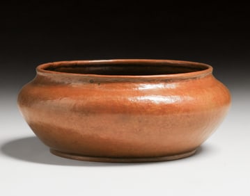Dirk van Erp Hammered Copper Fruit Bowl c1913-1914