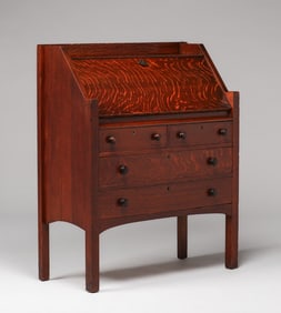 Michigan Chair Co Four-Drawer Dropfront Desk c1910