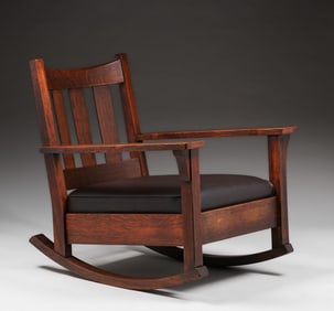 Large Limbert Oak Rocker c1910