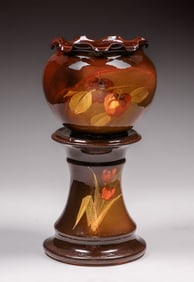 Owens Utopia Jardniere & Pedestal c1900s