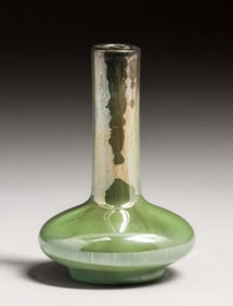 Fulper Vasekraft First Fifteen #4 Mirror Black & Metallic Green Vase c1915
