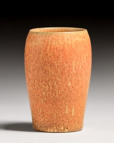 Marblehead Pottery Speckled Matte Brown Vase c1910