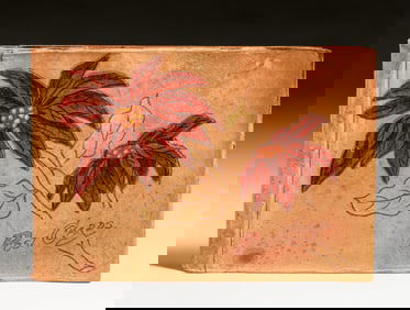 Arts & Crafts Period Leather Postcard Album Ellensberg, WA c1910