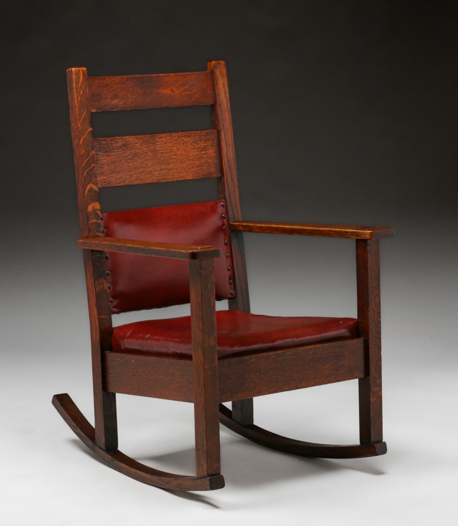 Stickley Brothers Ladderback Rocker c1910 (1 of 3)