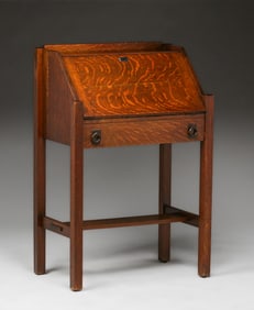 Lifetime Furniture Co Small Oak Dropfront Desk c1910