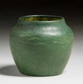 Hampshire Pottery Dark Matte Green Vase c1910