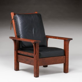 L&JG Stickley Fixed-Back Morris Chair c1905-1907